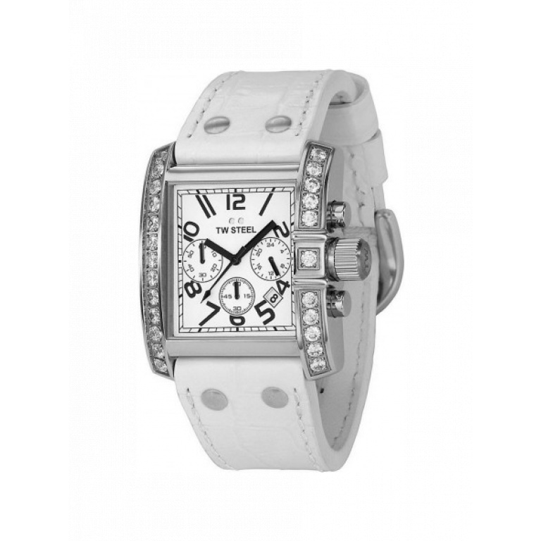 Reloj crono circonita piel