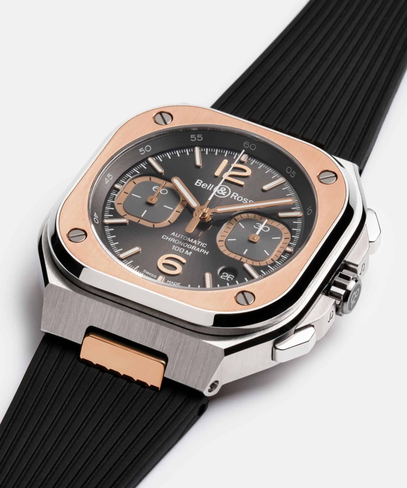 Bell & Ross Chrono Grey Steel & Gold 42mm - Imagen 3